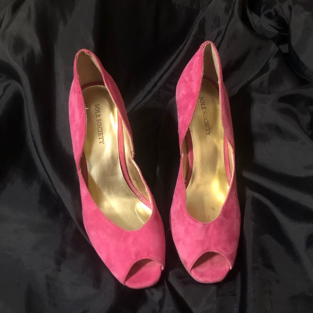 Sole Society Pink Wedges